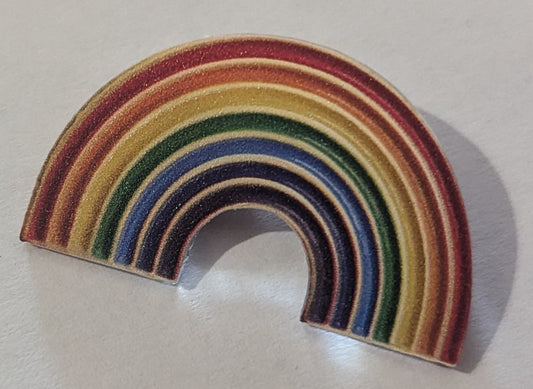 Pride rainbow flag pin badge